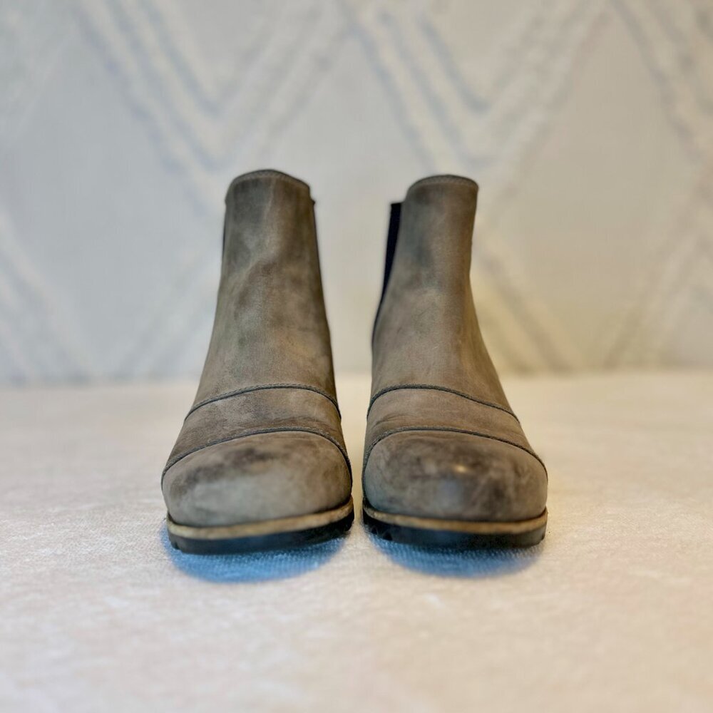 Sorel LEA Wedge WATERPROOF Distressed D/Gray Heel Boot Size 8 $200 - Picture 3 of 7